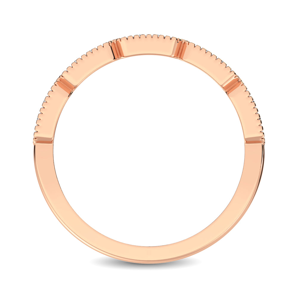 14K Rose Gold 1/5 Ct.tw Diamond Band