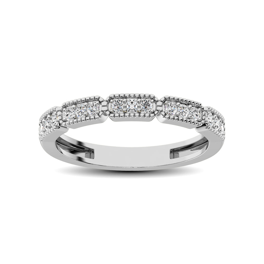 14K White Gold 1/5 Ct.tw Diamond Band
