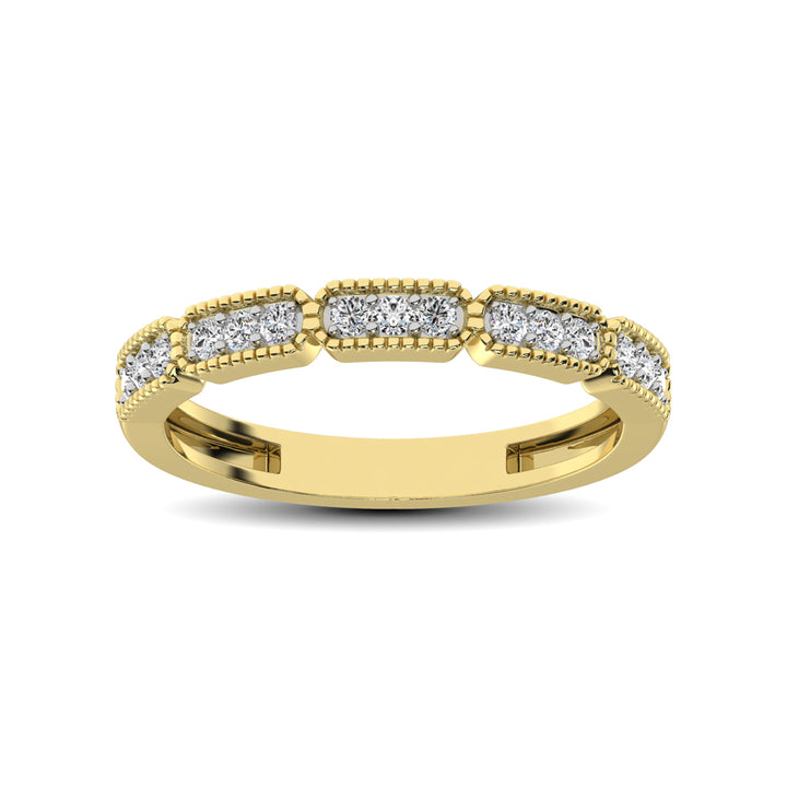 14K Yellow Gold 1/5 Ct.tw Diamond Band
