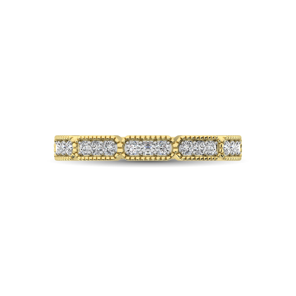 14K Yellow Gold 1/5 Ct.tw Diamond Band