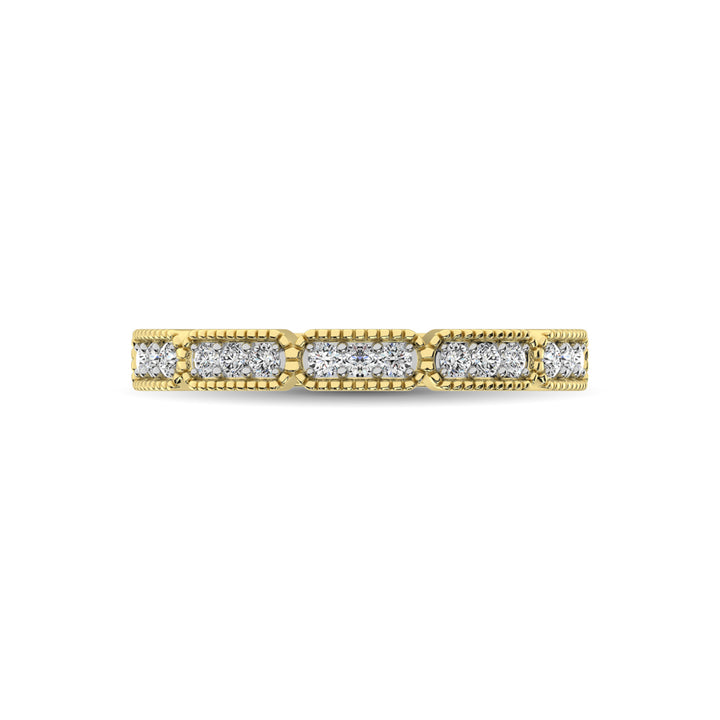 14K Yellow Gold 1/5 Ct.tw Diamond Band