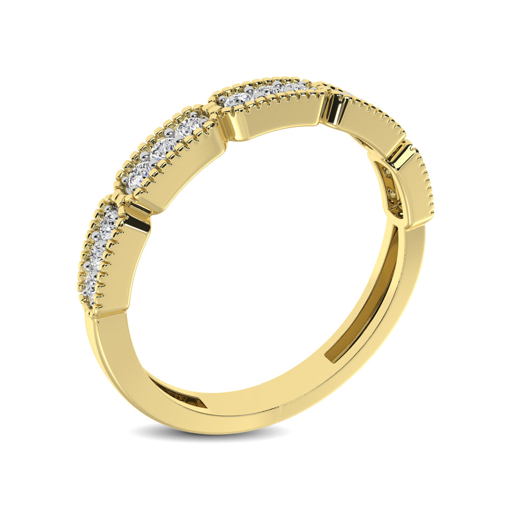14K Yellow Gold 1/5 Ct.tw Diamond Band