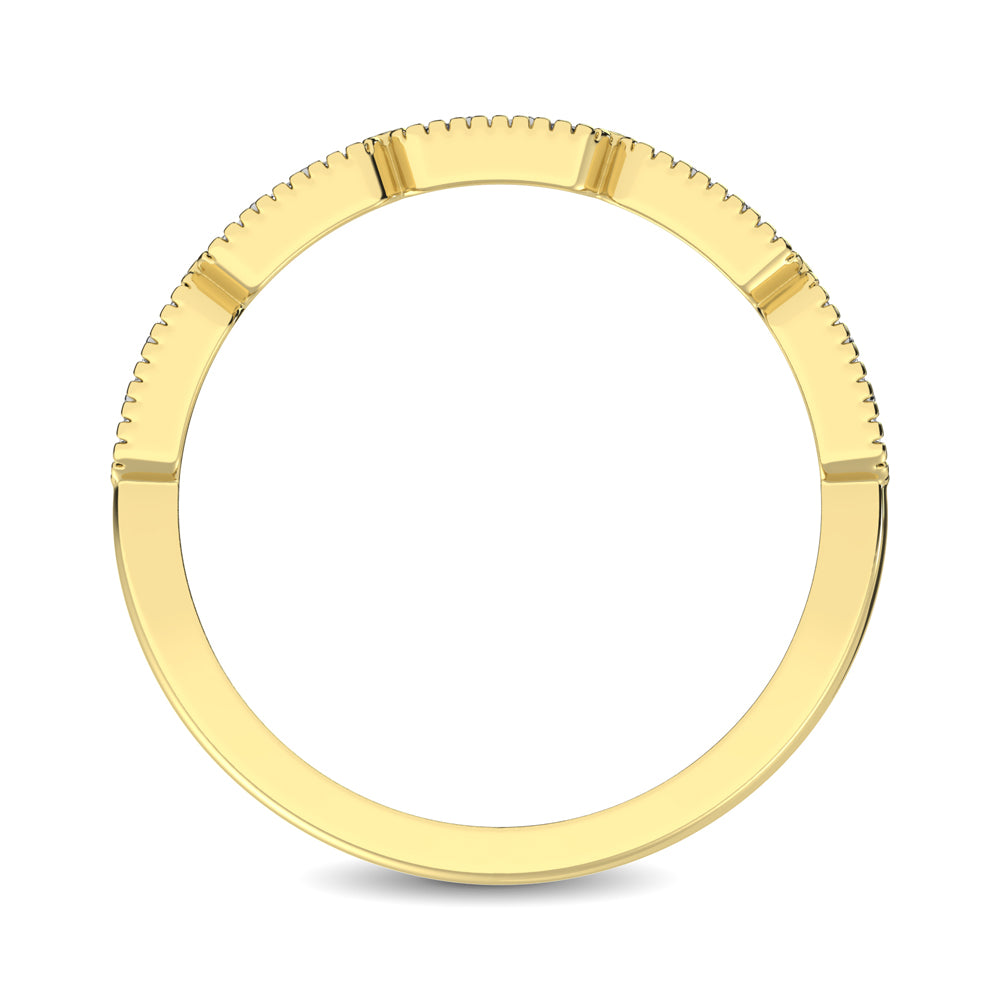 14K Yellow Gold 1/5 Ct.tw Diamond Band