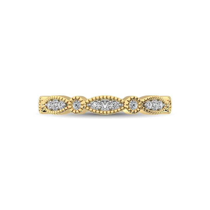 14K Yellow Gold 1/5 Ct.tw Diamond Band