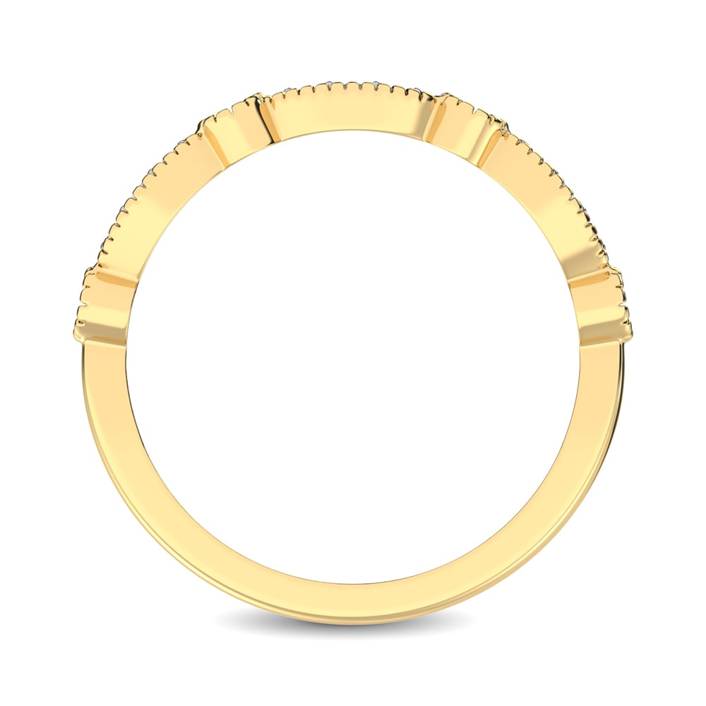 14K Yellow Gold 1/5 Ct.tw Diamond Band