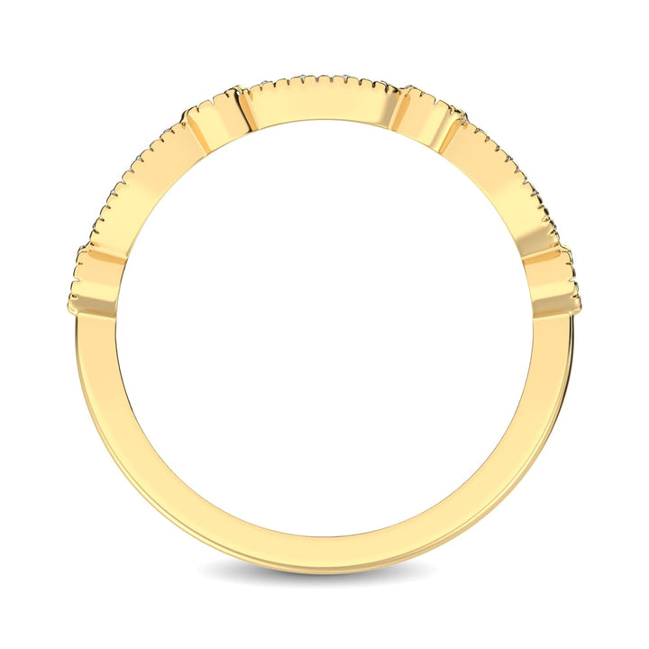 14K Yellow Gold 1/5 Ct.tw Diamond Band
