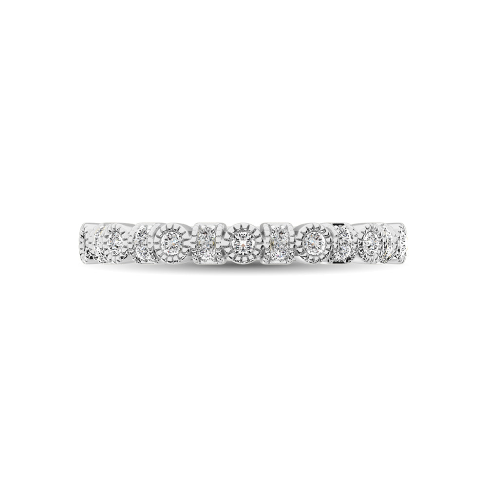 14K White Gold 1/6 Ct.tw Diamond Band