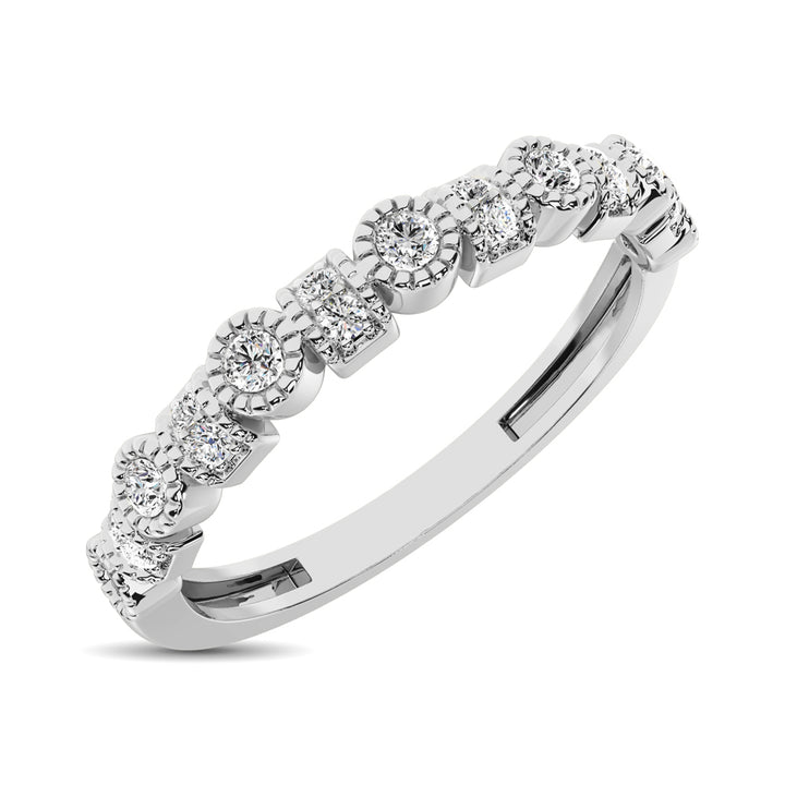 14K White Gold 1/6 Ct.tw Diamond Band