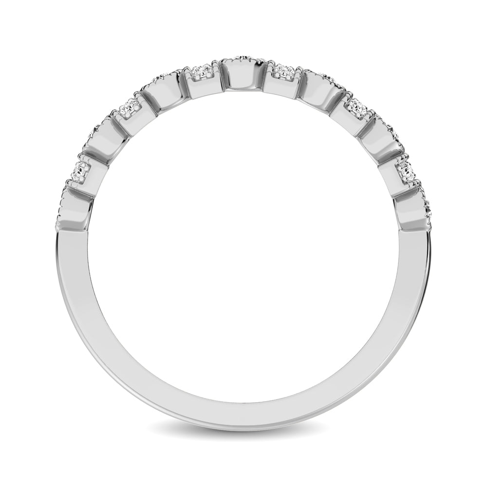 14K White Gold 1/6 Ct.tw Diamond Band