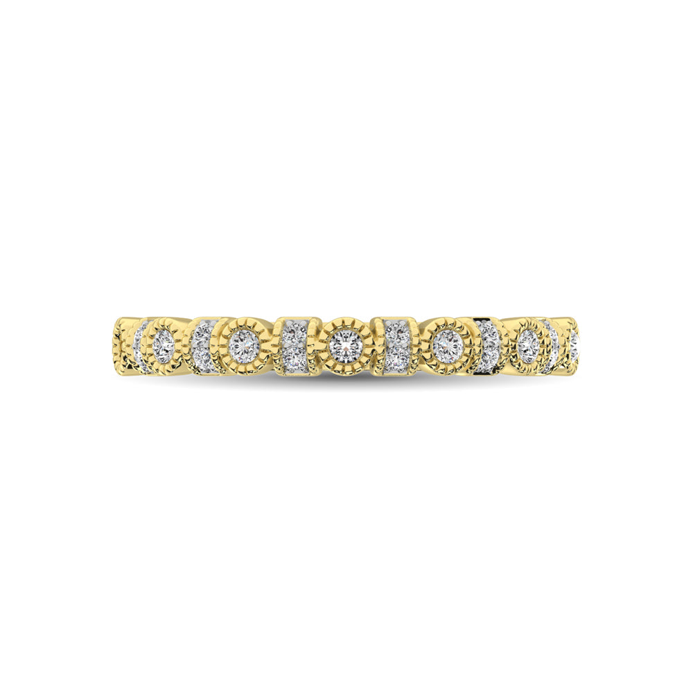 14K Yellow Gold 1/6 Ct.tw Diamond Band