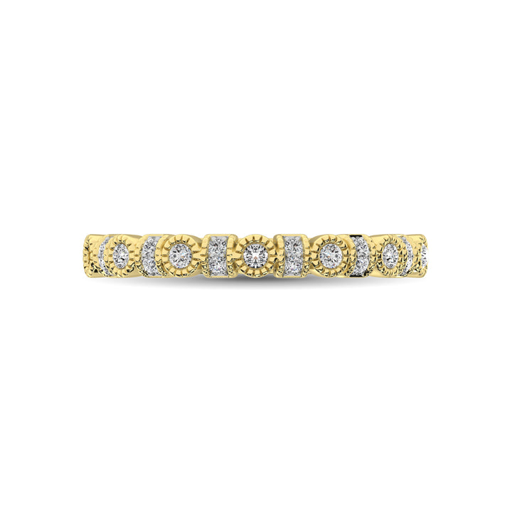 14K Yellow Gold 1/6 Ct.tw Diamond Band