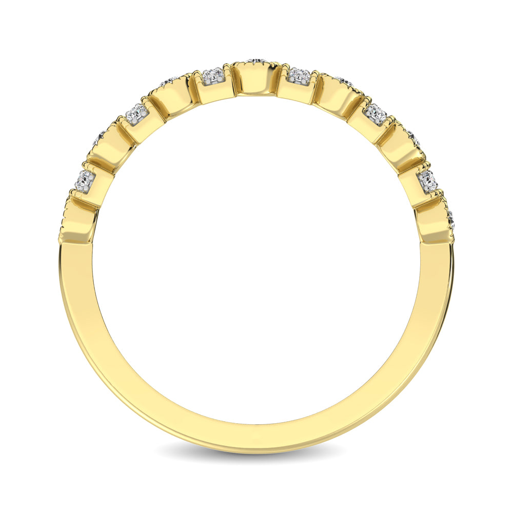14K Yellow Gold 1/6 Ct.tw Diamond Band