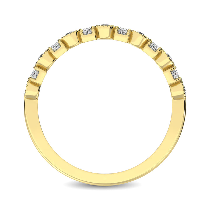 14K Yellow Gold 1/6 Ct.tw Diamond Band