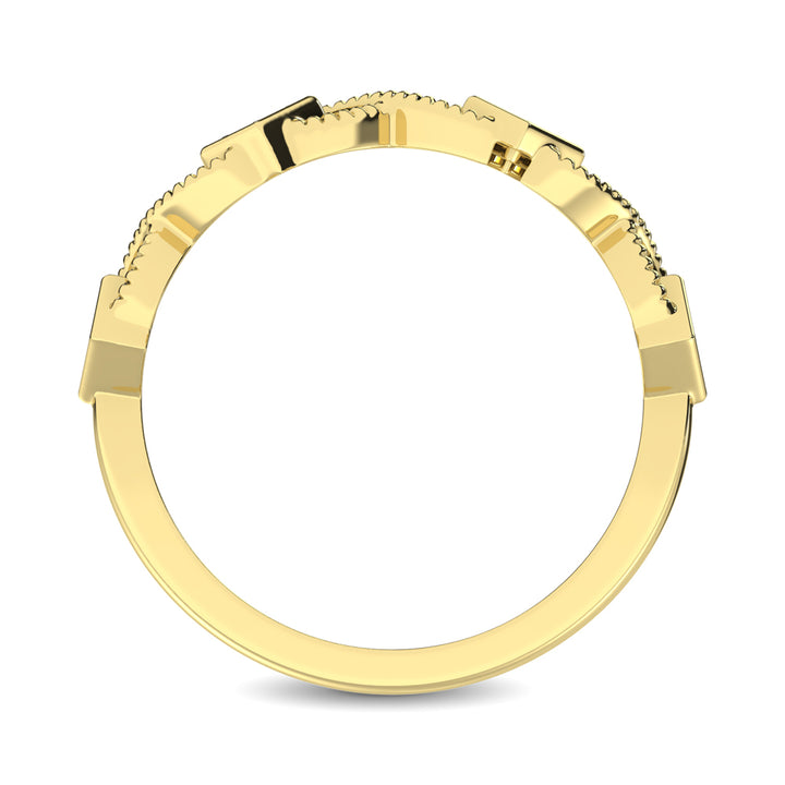 14K Yellow Gold 1/8 Ct.tw Diamond Band