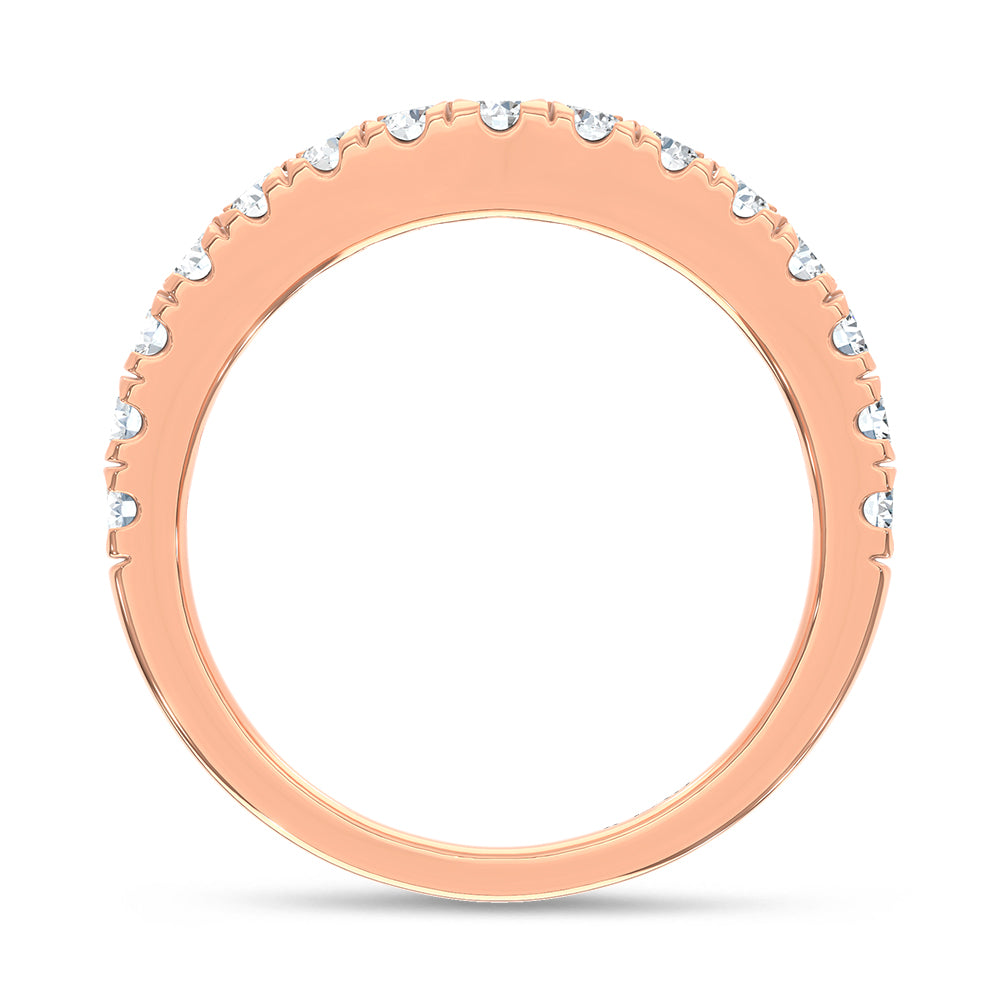 14K Rose Gold 1/2 Ct.Tw. Diamond Curve Band