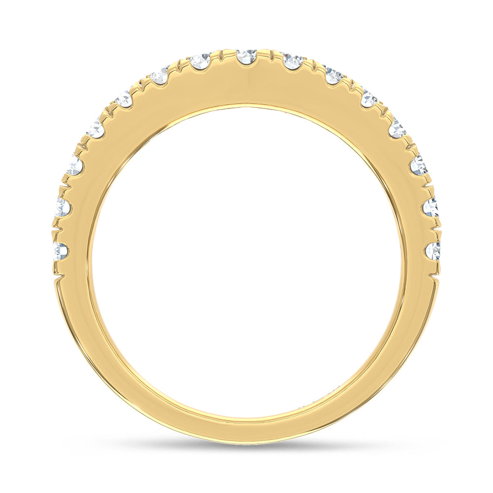 14K Yellow Gold 1/2 Ct.Tw. Diamond Curve Band