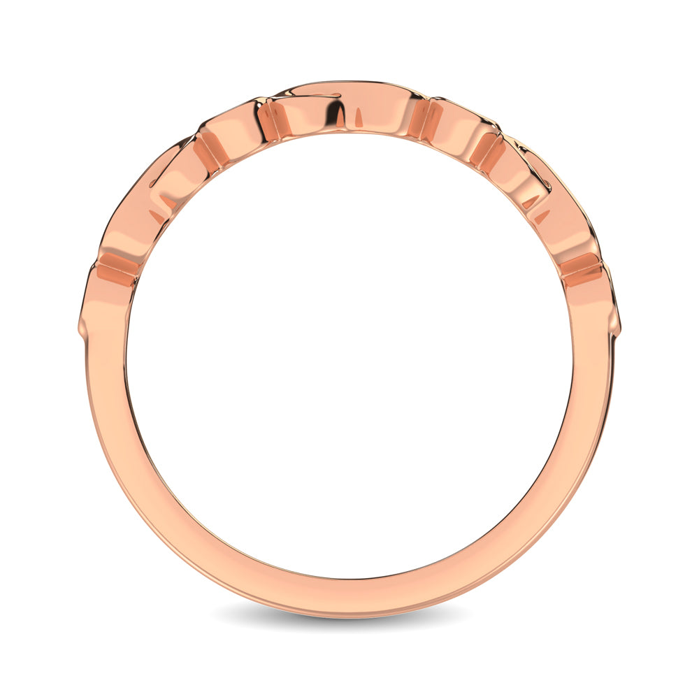 14K Rose Gold 1/10 Ct.tw Diamond Band