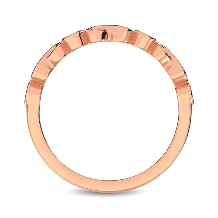 14K Rose Gold 1/10 Ct.tw Diamond Band