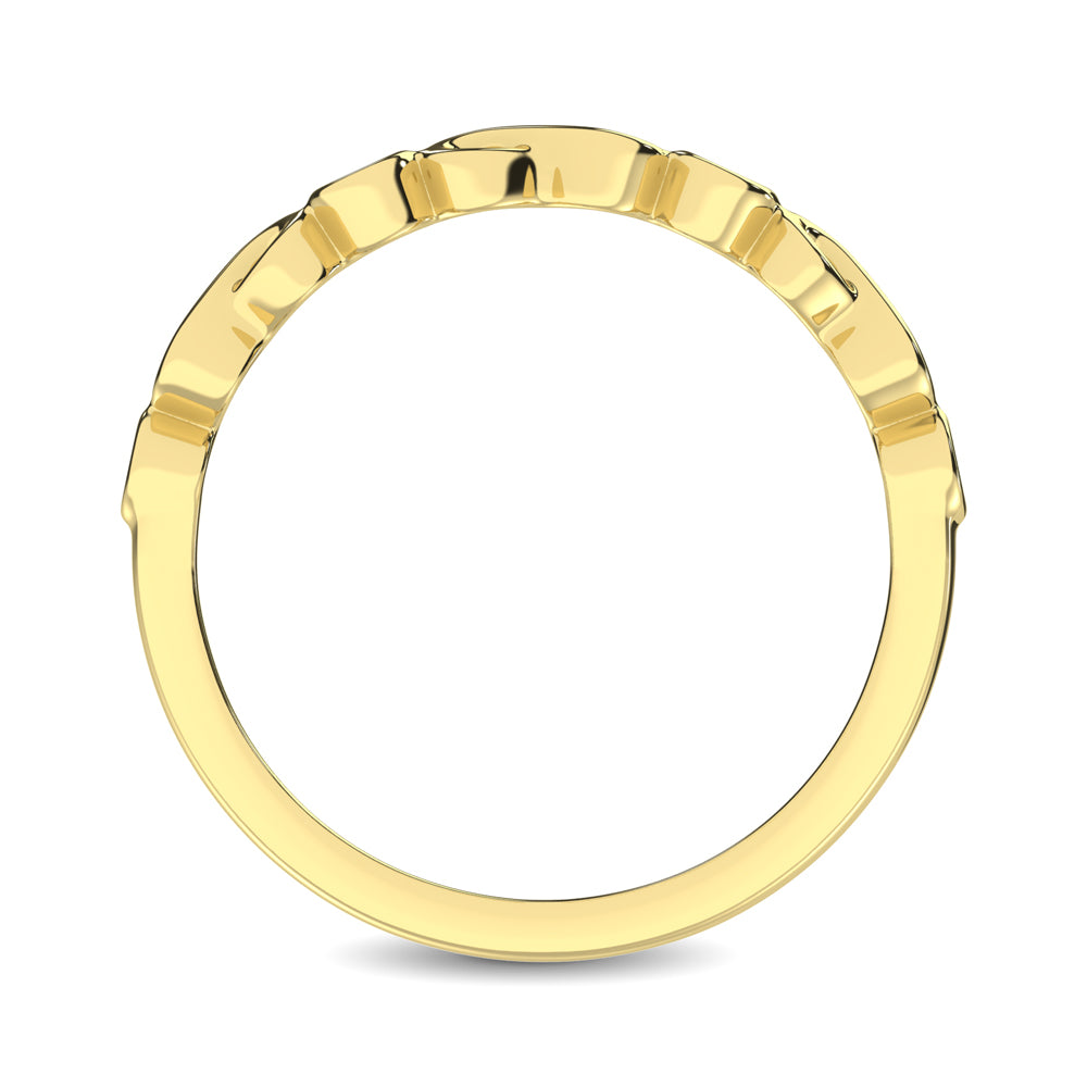 14K Yellow Gold 1/10 Ct.tw Diamond Band