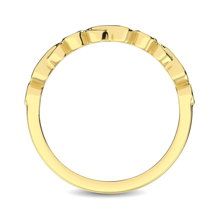 14K Yellow Gold 1/10 Ct.tw Diamond Band