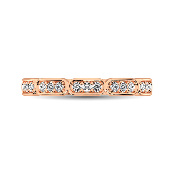 14K Rose Gold 1/5 Ct.Tw. Diamond Stackable Band