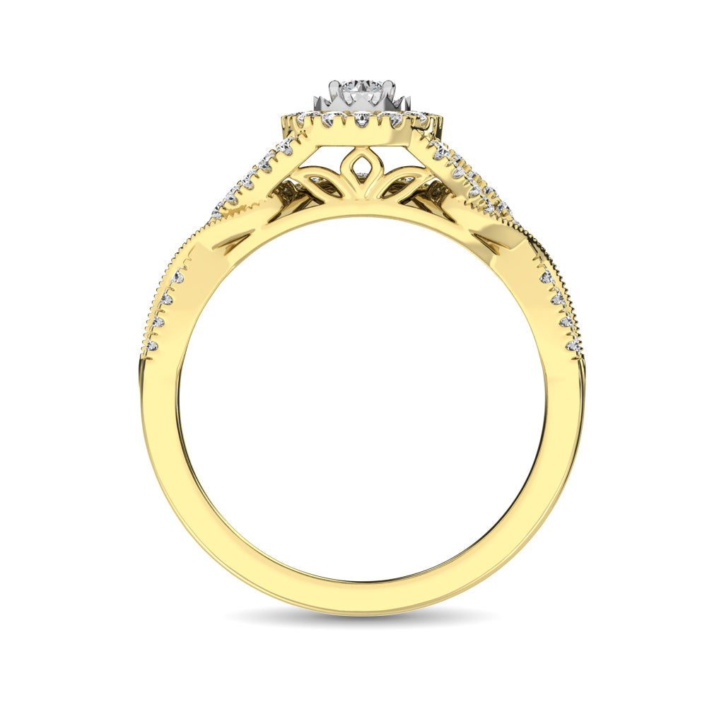 10K Yellow Gold 1/2 Ct.Tw. Diamond Bridal Ring
