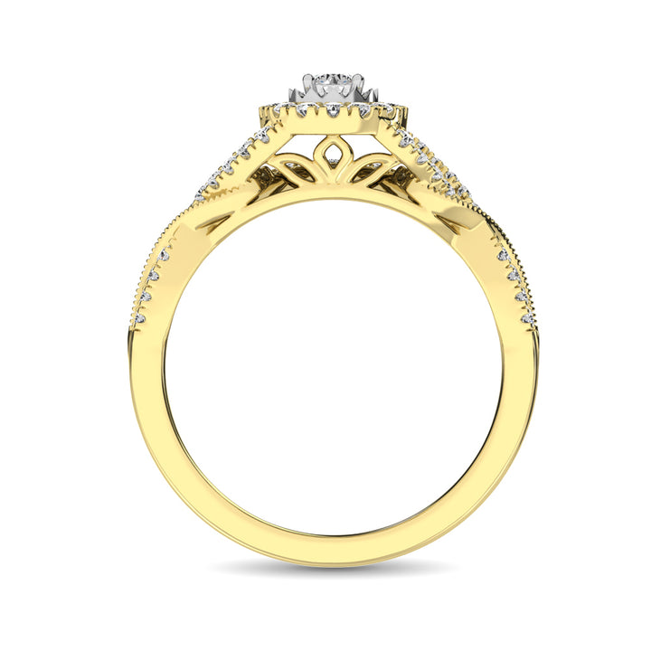 10K Yellow Gold 1/2 Ct.Tw. Diamond Bridal Ring