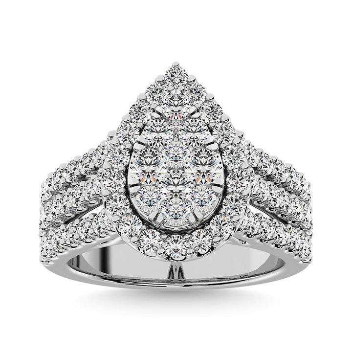 Diamond 2 Ct.Tw. Pear Shape Engagement Ring in 14K White Gold