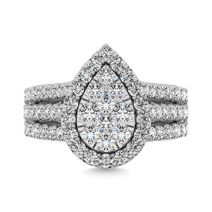 Diamond 2 Ct.Tw. Pear Shape Engagement Ring in 14K White Gold