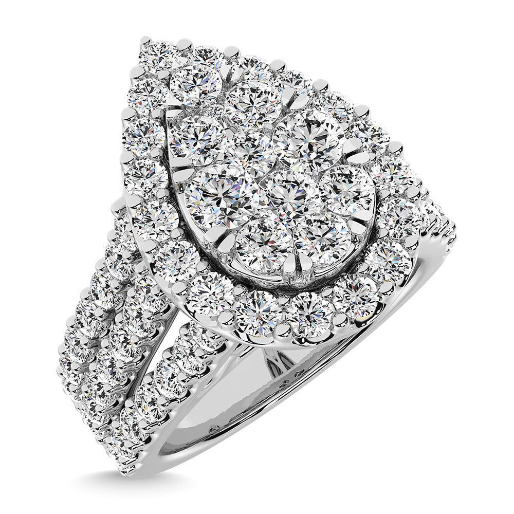 Diamond 2 Ct.Tw. Pear Shape Engagement Ring in 14K White Gold