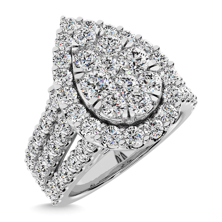 Diamond 2 Ct.Tw. Pear Shape Engagement Ring in 14K White Gold