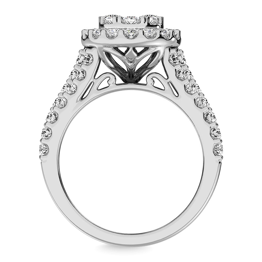 Diamond 2 Ct.Tw. Pear Shape Engagement Ring in 14K White Gold