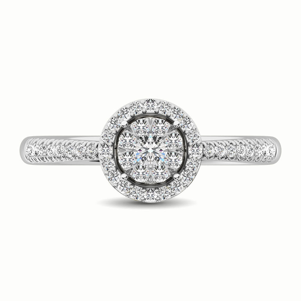 14K White Gold 1/3 Ct.Tw. Diamond Fashion Ring