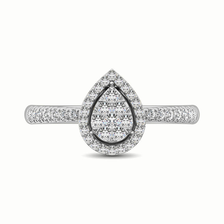 14K White Gold 2/5 Ct.Tw. Diamond Fashion Ring