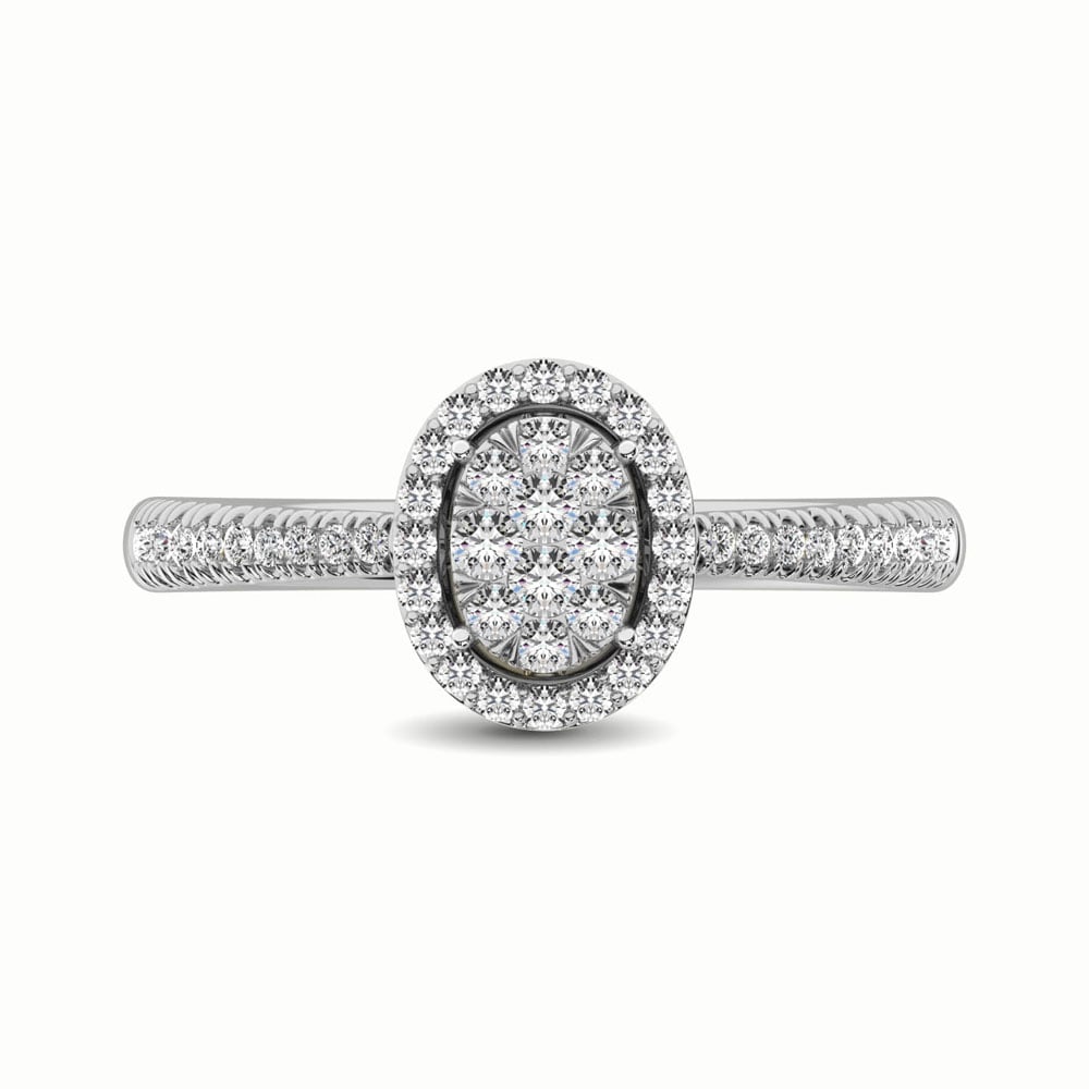 14K White Gold 3/8 Ct.Tw. Diamond Fashion Ring