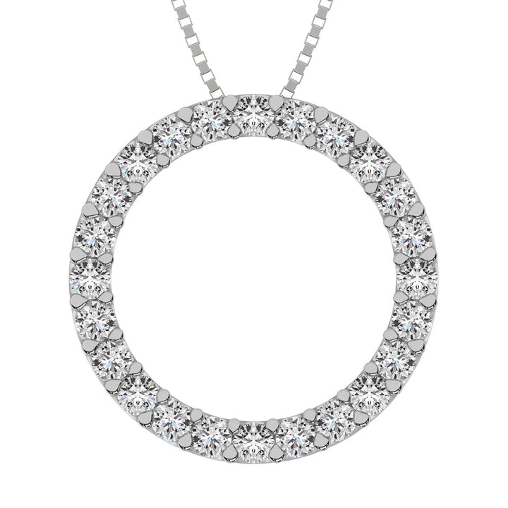 Circle Frame Diamond 1/2 Ct.Tw. Pendant