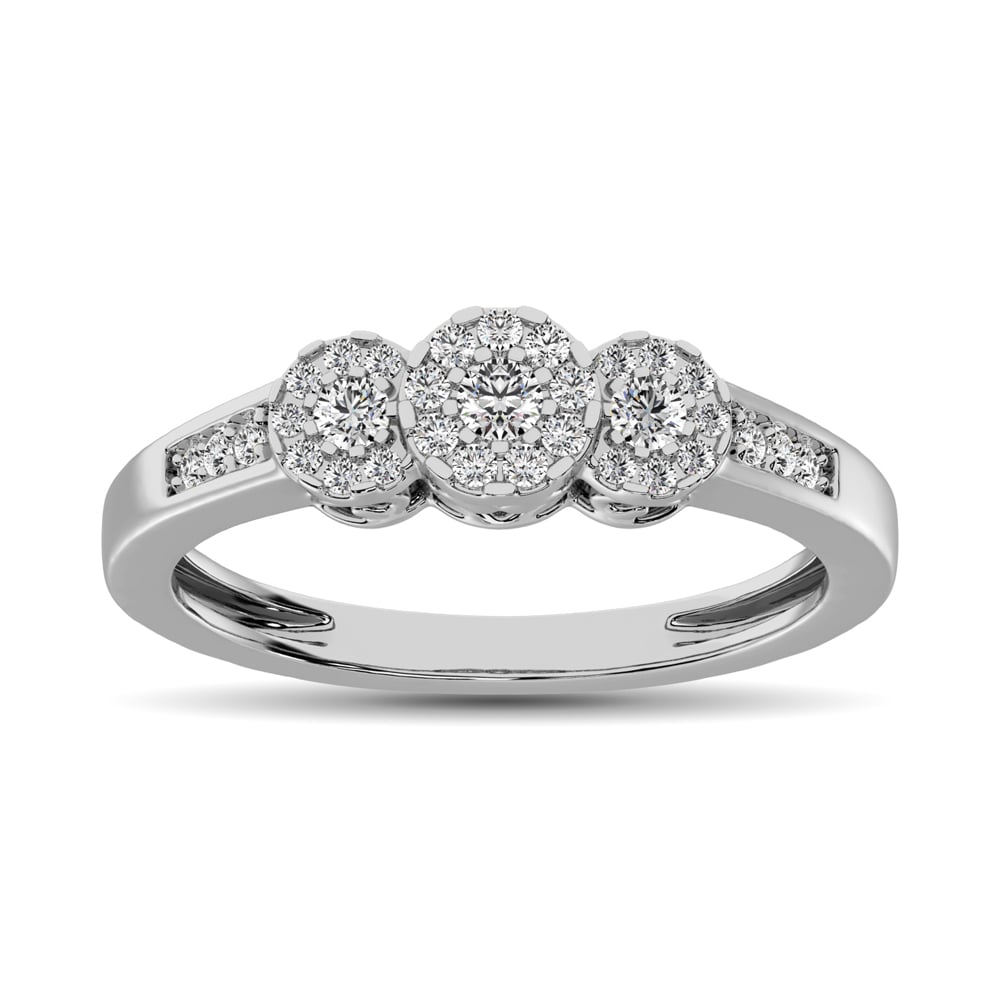 10K White Gold 1/3 Ct.Tw. Diamond Fashion Ring