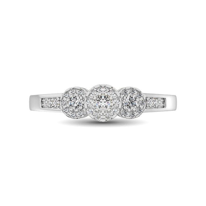 10K White Gold 1/3 Ct.Tw. Diamond Fashion Ring