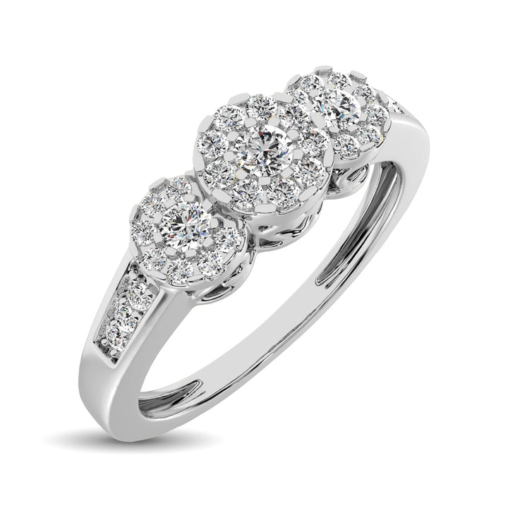 10K White Gold 1/3 Ct.Tw. Diamond Fashion Ring