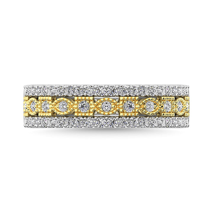 Diamond 3/8 Ct.Tw. Fashion Band in 10K Two Tone Gold