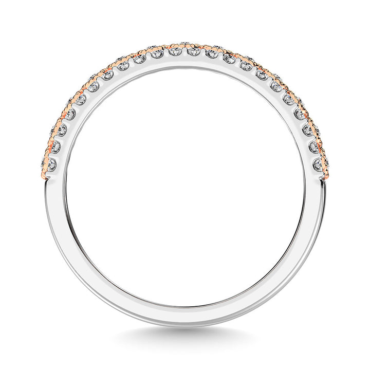 10K Two Tone Gold Square and Marquise Frame 2/5 Ct.Tw. Diamond Fashion Ring