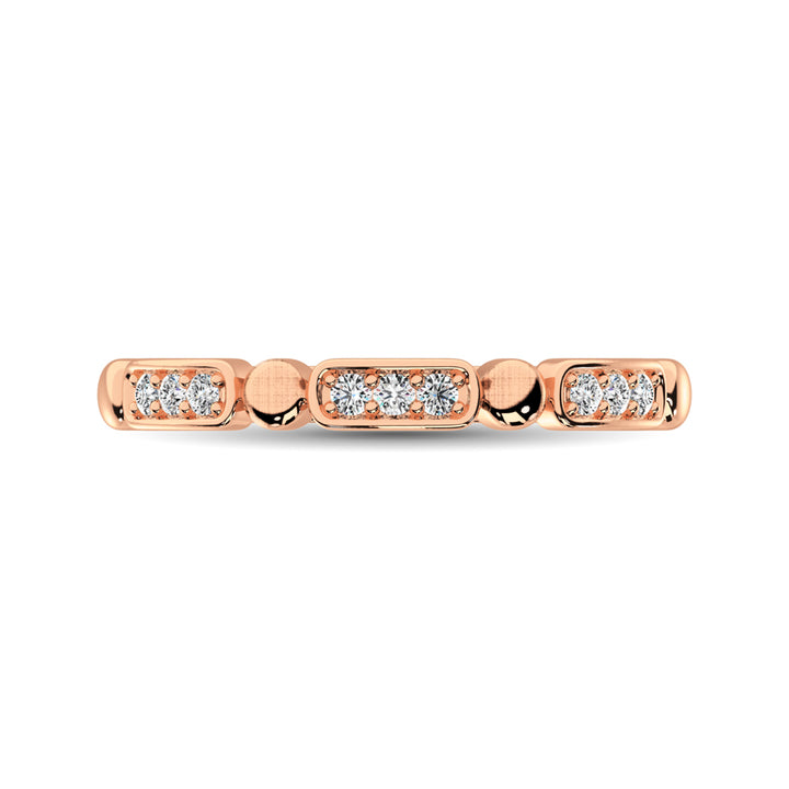 14K Rose Gold 1/10 Ct.Tw. Diamond Stackable Band