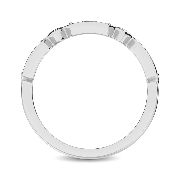 14K White Gold 1/6 Ct.Tw. Diamond Stackable Band
