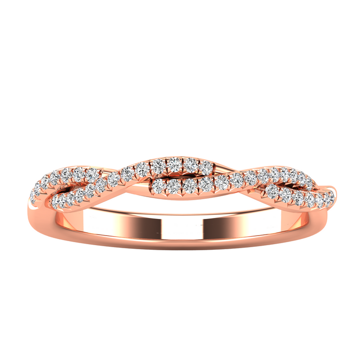 Diamond 1/5 Ct.Tw. Fashion Ring in 10K Rose Gold