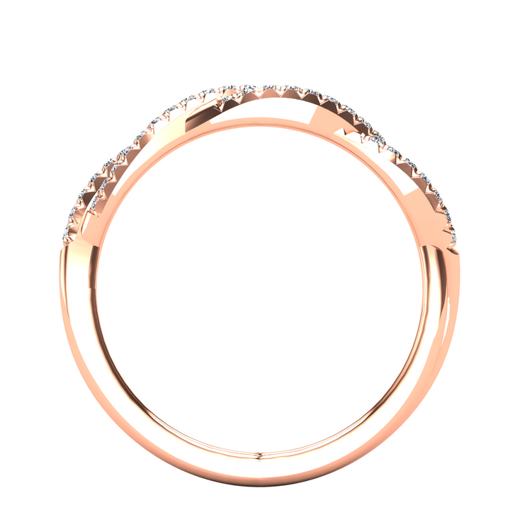 Diamond 1/5 Ct.Tw. Fashion Ring in 10K Rose Gold