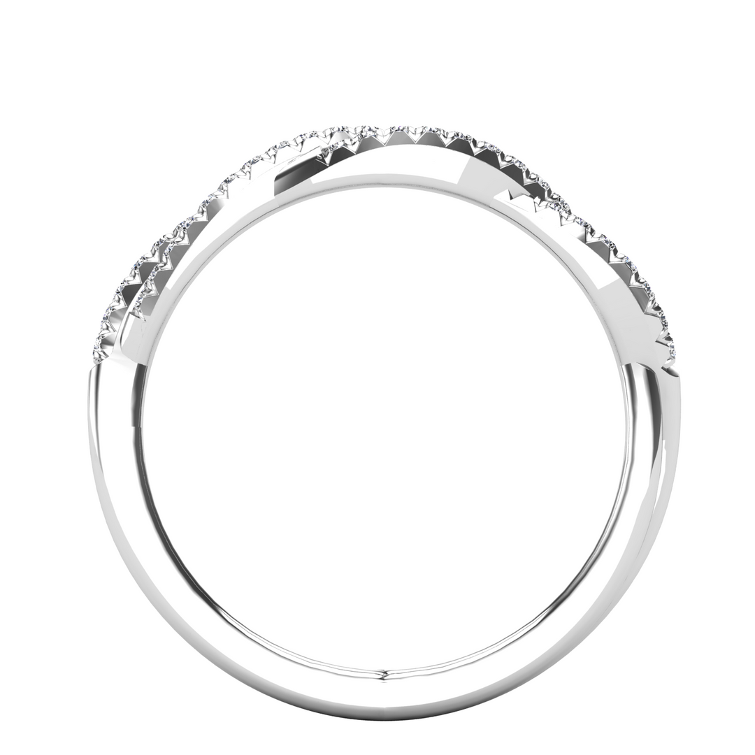 Diamond 1/5 Ct.Tw. Fashion Ring in 10K White Gold