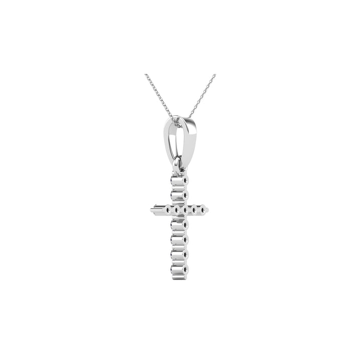 Diamond Accented Cross Pendant 1/20 Ct.Tw