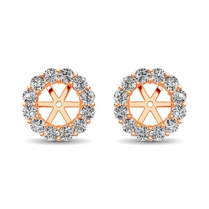 14K Rose Gold Diamond 1/2 Ct.Tw. Earrings Jacket