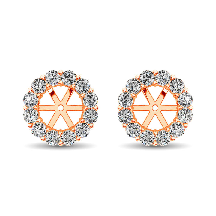 14K Rose Gold Diamond 1/2 Ct.Tw. Earrings Jacket