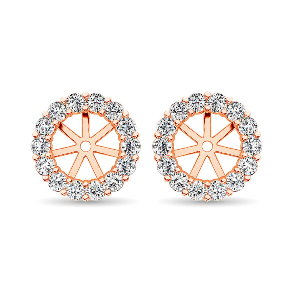 14K Rose Gold Diamond 2/5 Ct.Tw. Earrings Jacket